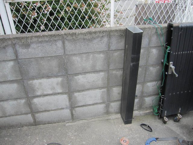 播磨町で解体して短くなった支柱